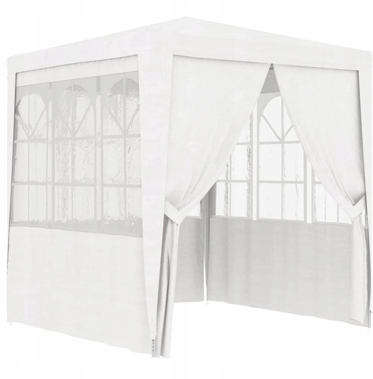 2x Feesttent met Wanden 2x2m Wit 90 g/m²