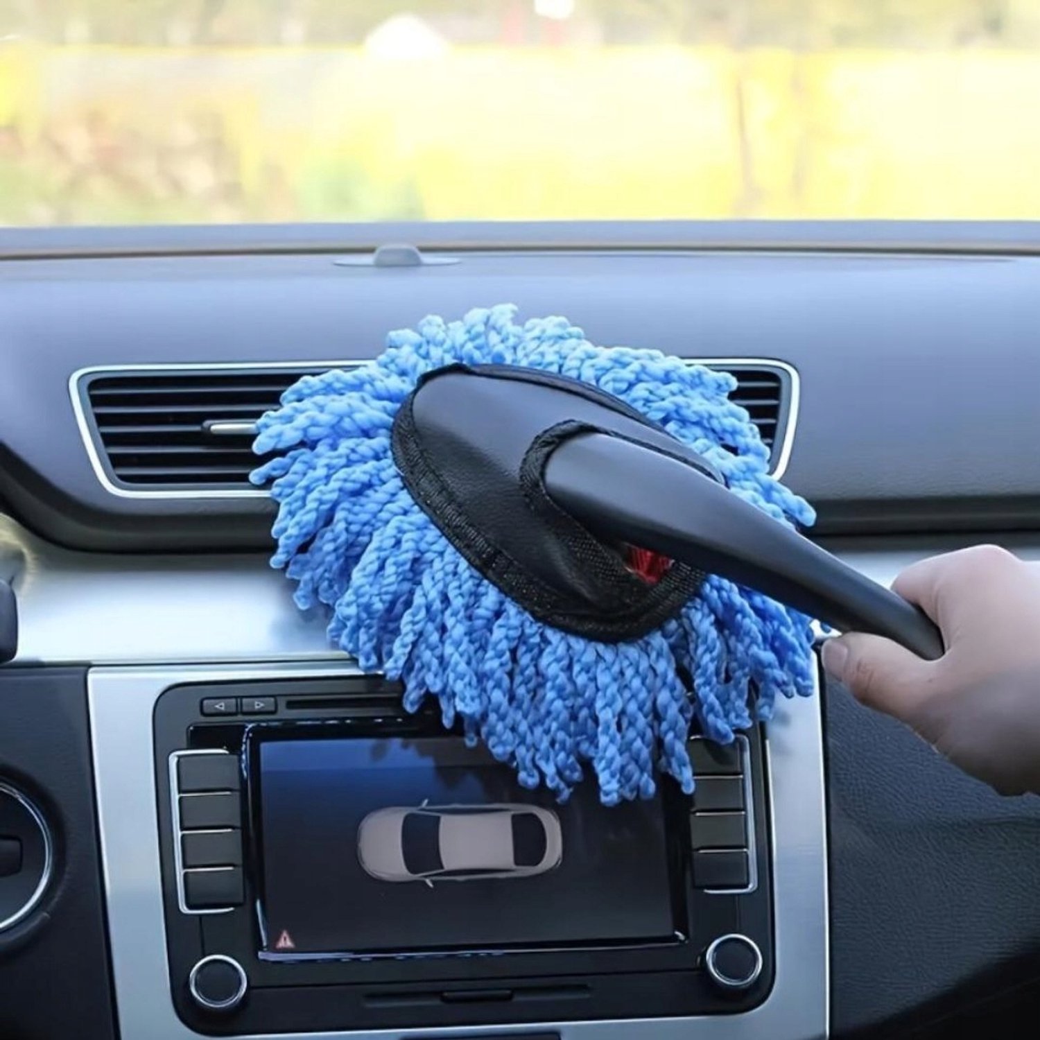 Merkloze Auto Ramen Borstel met ABS Handvat - Stof & Vuil Verwijderaar