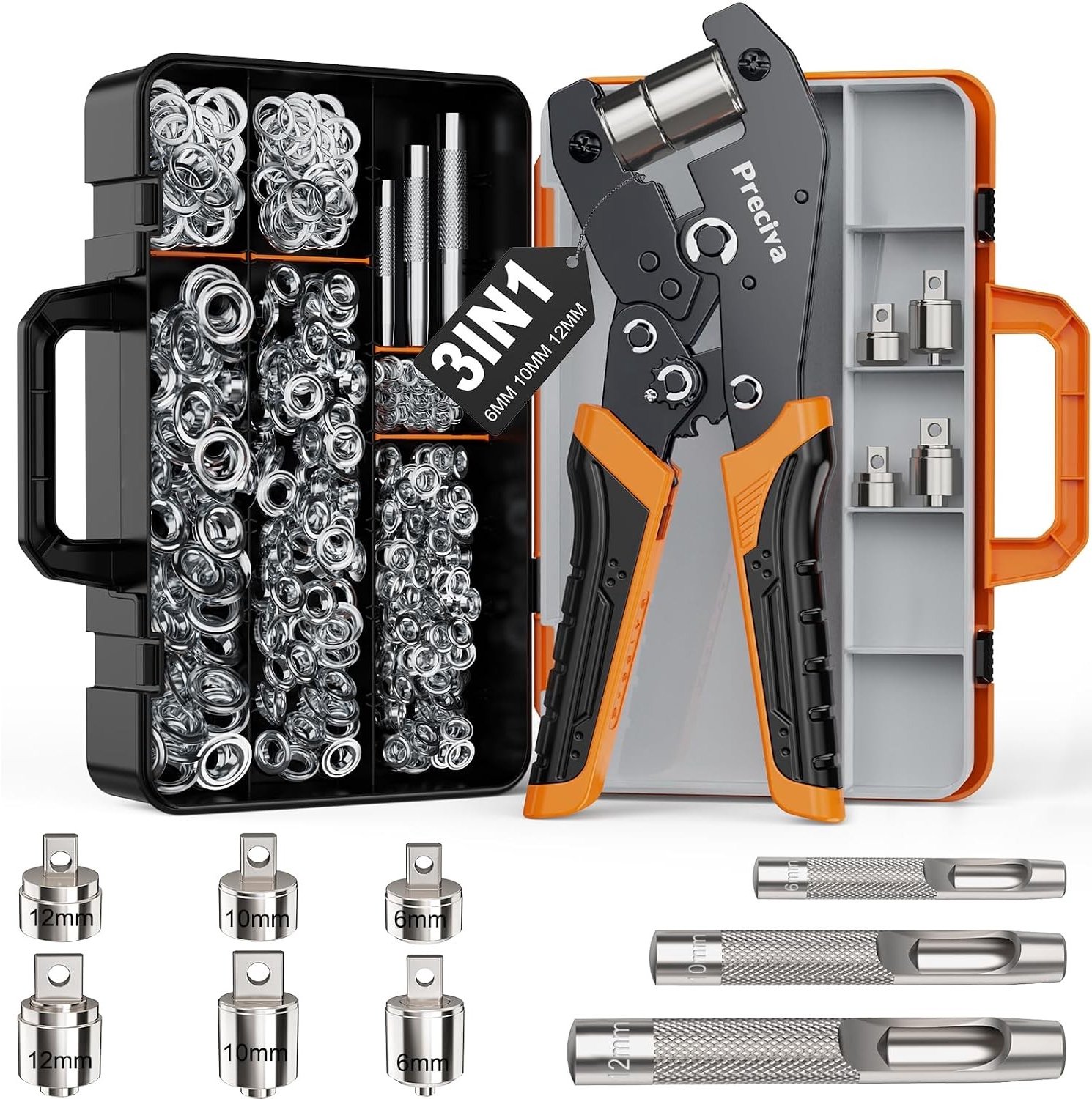 Grommet kit voor 6/10/12mm gaten - Perfect voor doe-het-zelf projecten en reparaties