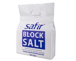 Safir Zoutblok Waterverzachter 2x4kg - Zout Waterverzachter - Onthardingszout blok - Zoutblokken Waterontharder - 27 x 9 x 9cm