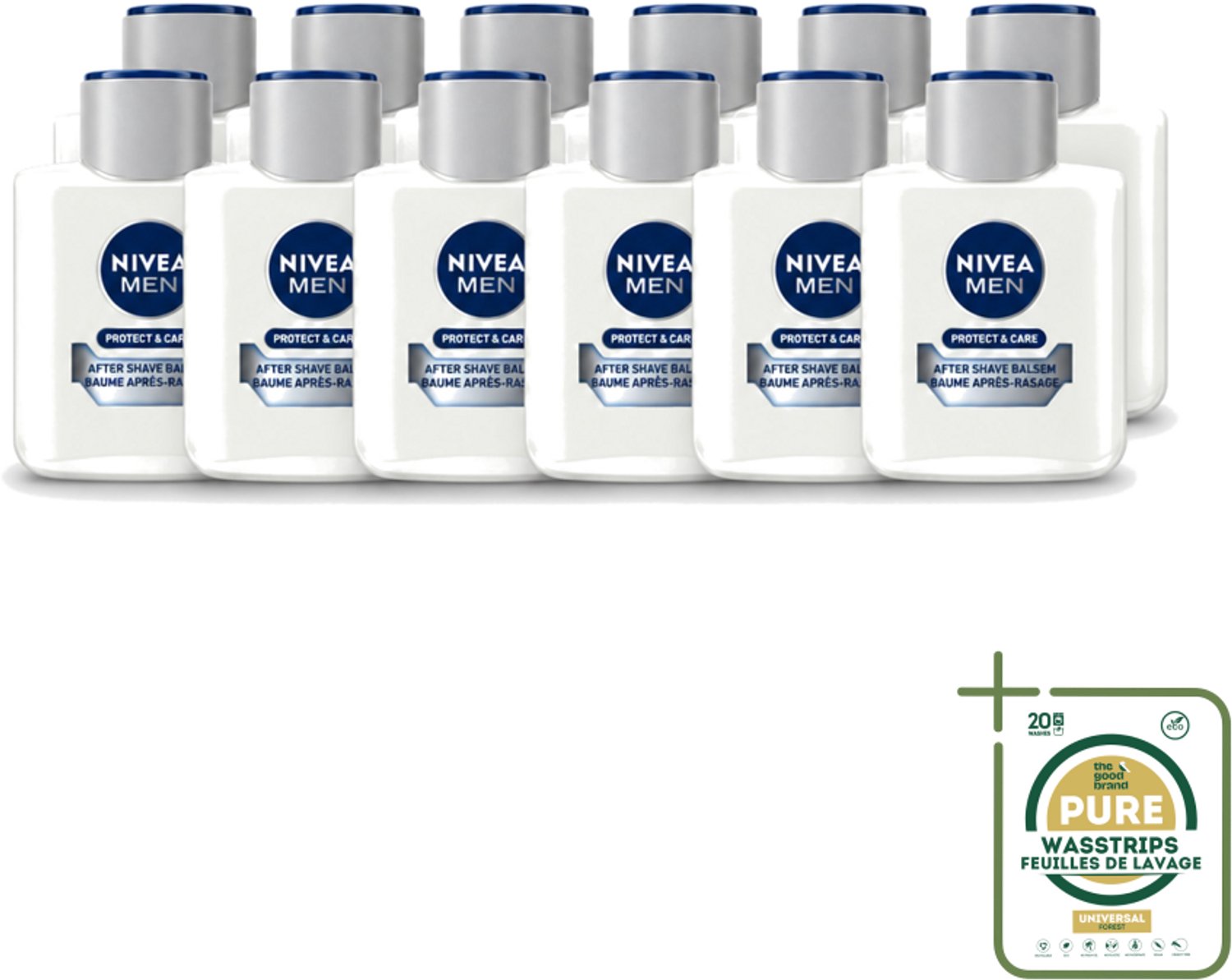 12 x Nivea - Men - Protect & Care Aftershave Balsem - Balm - 100 ml - Aftershave Balsem - Mannelijke Aftershave - Huidbescherming - Scheerherstel - Roodheid Verminderen