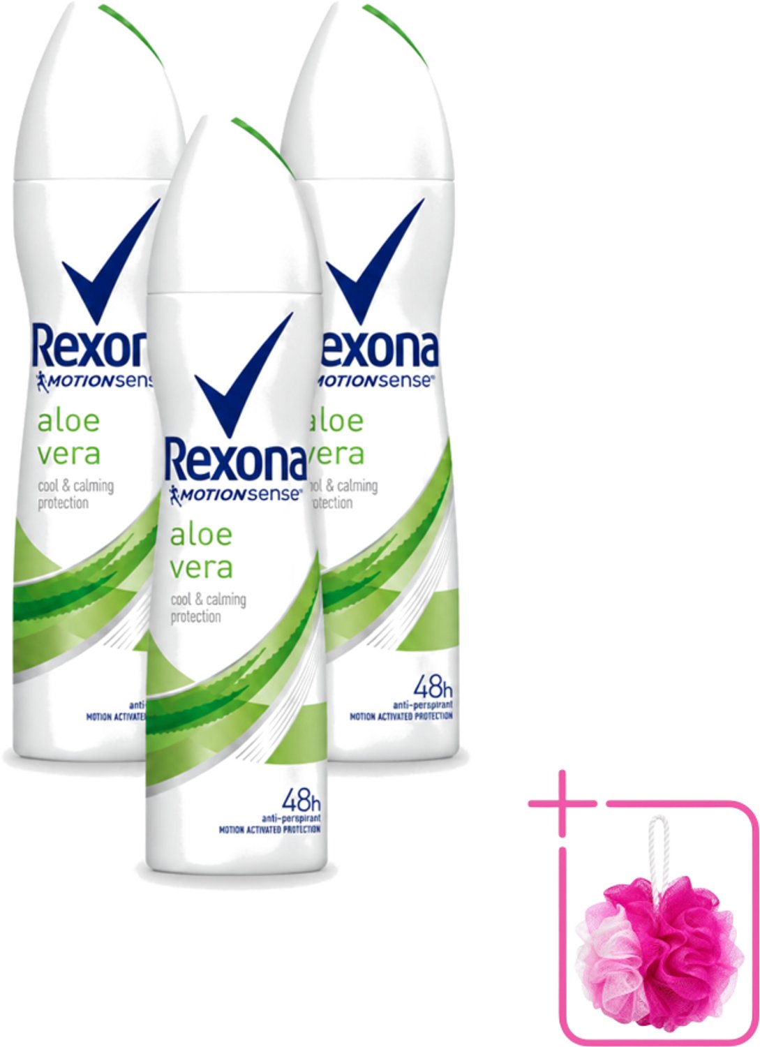 3 x Rexona - Fresh Aloe Vera - Deodorant Spray - 150 ml - Bulkverpakking - Deodorant spray - Aloe vera