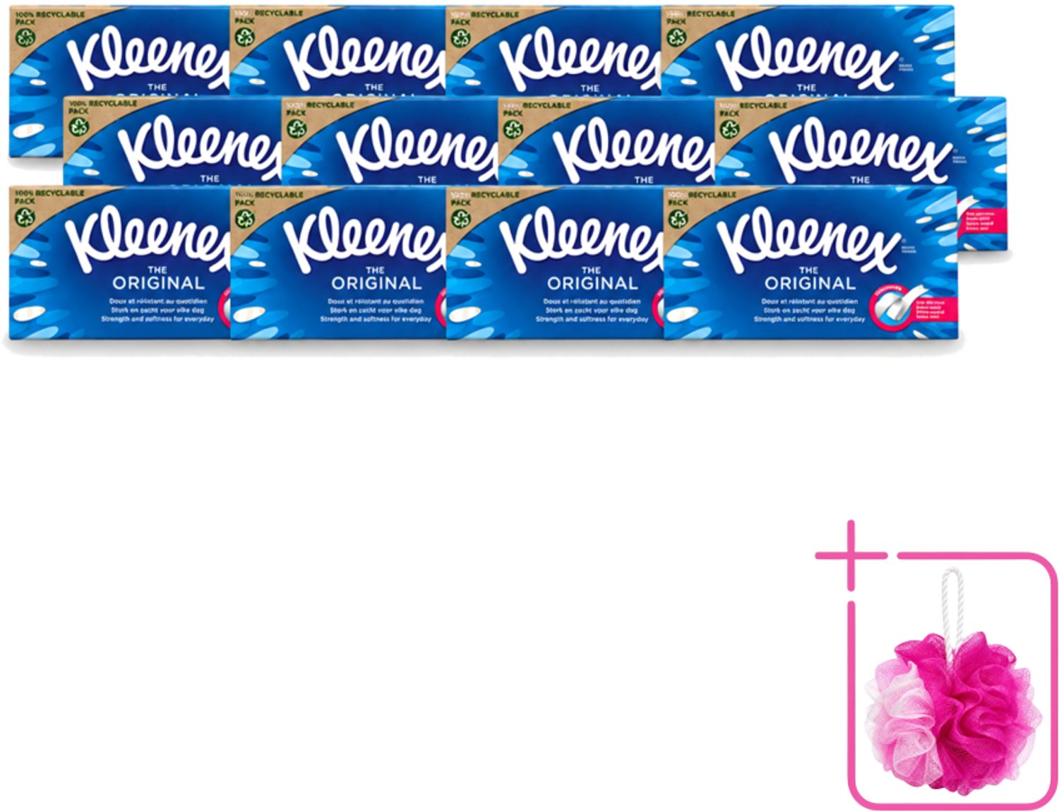 12 x Kleenex - Tissues - The Original - Voor Dagelijks Gebruik - 72 Stuks - Bulkverpakking - Tissue - Neusdoek