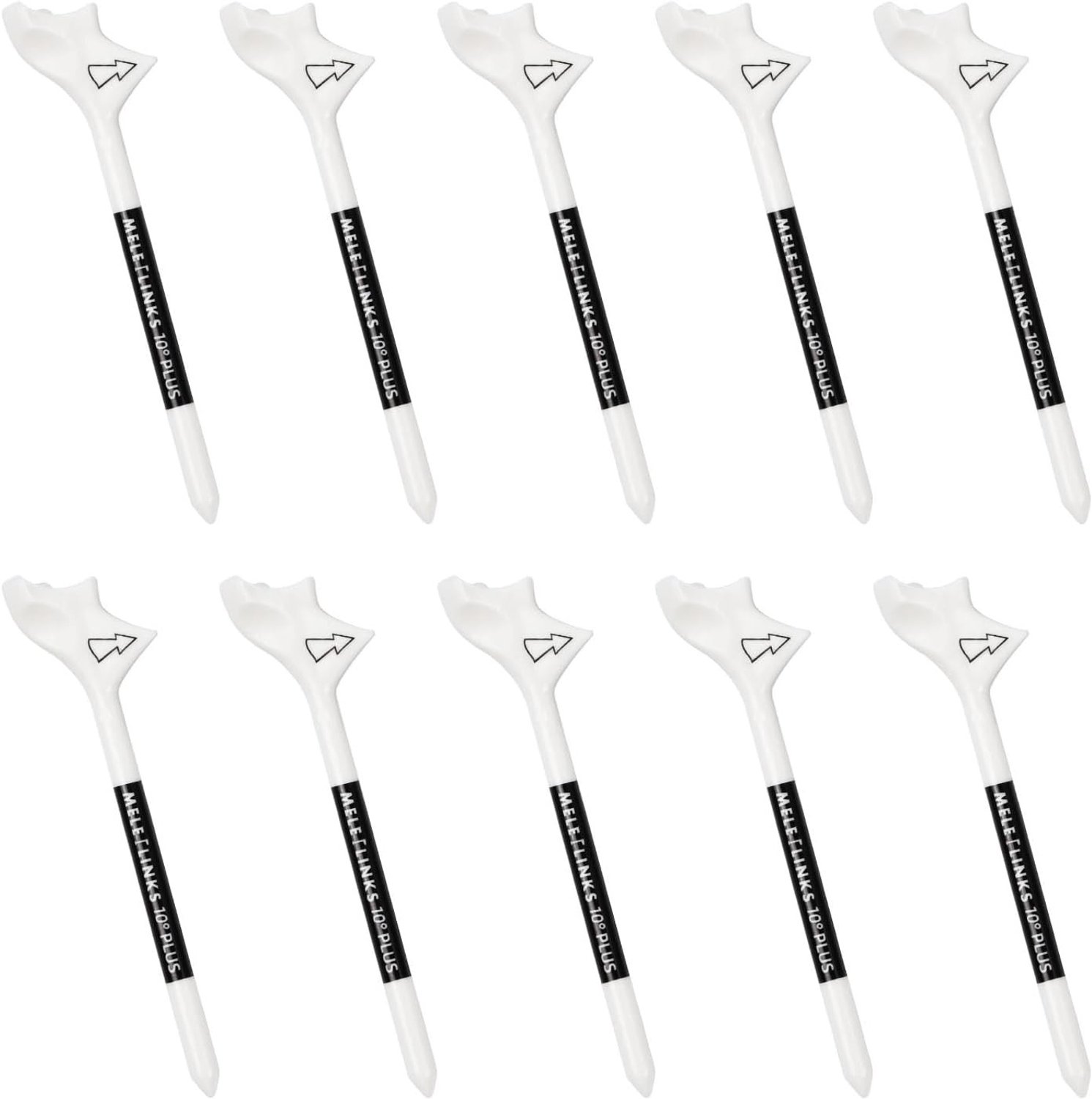 Set van 10 Professionele Golf T-Shirts van Schokbestendig Plastic, Verminder Wrijving en Verhoog Afstand, Ideaal voor Golfballen en Sportactiviteiten