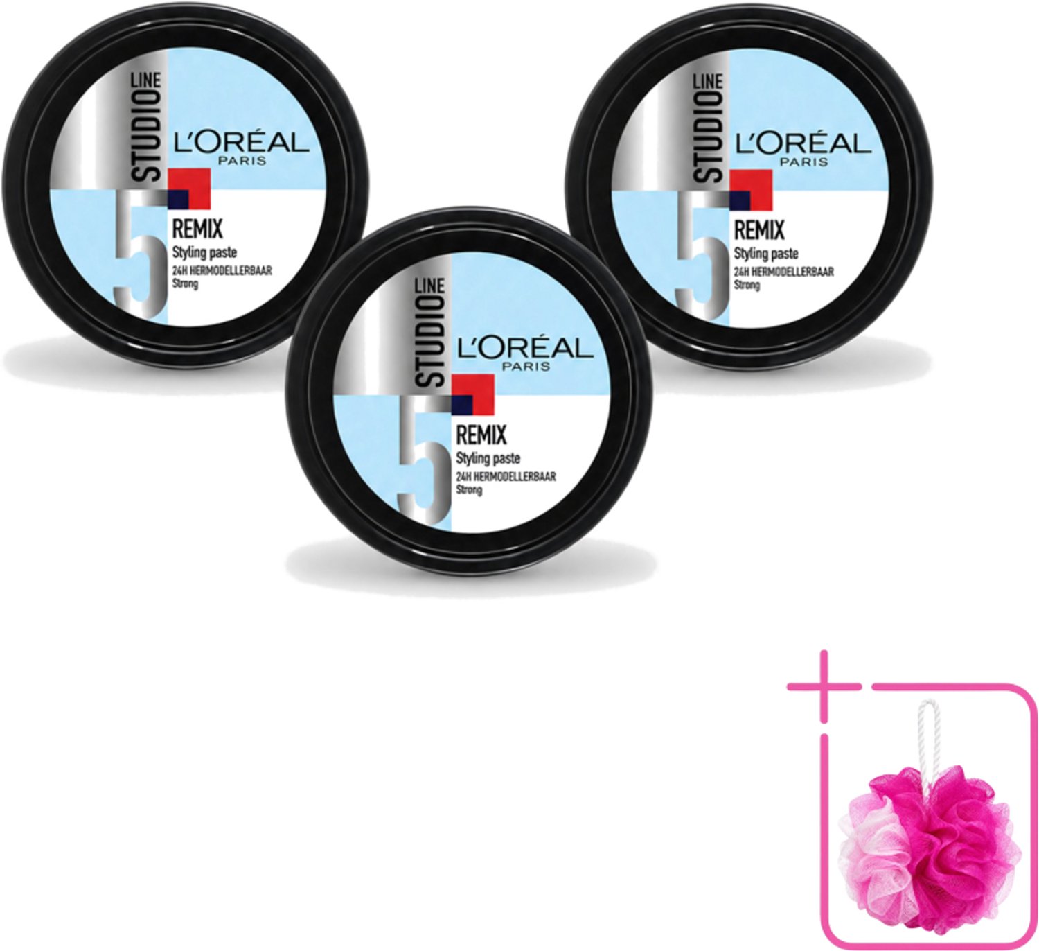 3 x L'Oréal Paris - Studio Line Remix - Wax - Sterke Fixatie - 150 ml - Bulkverpakking - Haarkleur - Haartekstuur