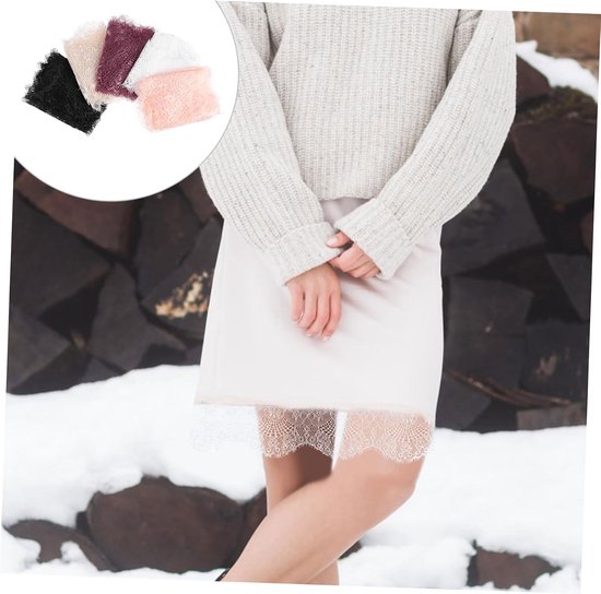 5 Stuks Kanten Accessoires Zwart Lintje Naaien Veter Wit Lint Rood Kanten Lint Ambachtelijke Kant Dun Mode Kanten Lint Gehaakt Kantlint Kanten Lintrand Kant Trimmen Polyester — afbeelding 3