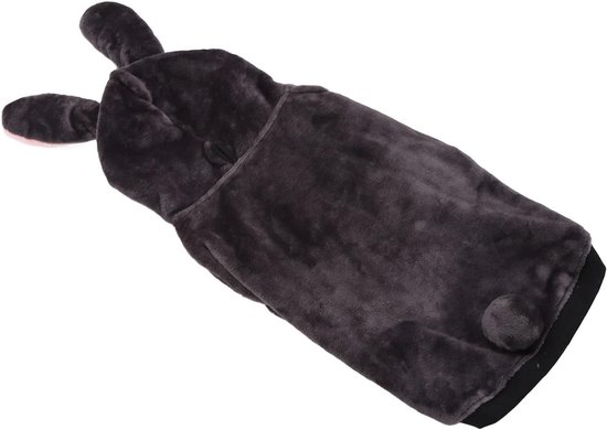 Warme jas voor huisdieren, zachte en dikke schattige winterkleding met capuchon voor middelgrote en grote honden, grijs (4XL) — afbeelding 5