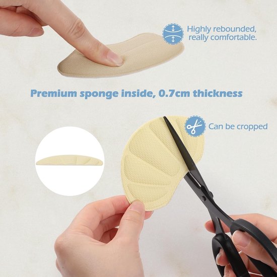 Comfortabele hielkussens voor grote schoenen - 5 paar zelfklevende hielpads voor heren en dames, ideaal voor extra grip en ondersteuning — afbeelding 2
