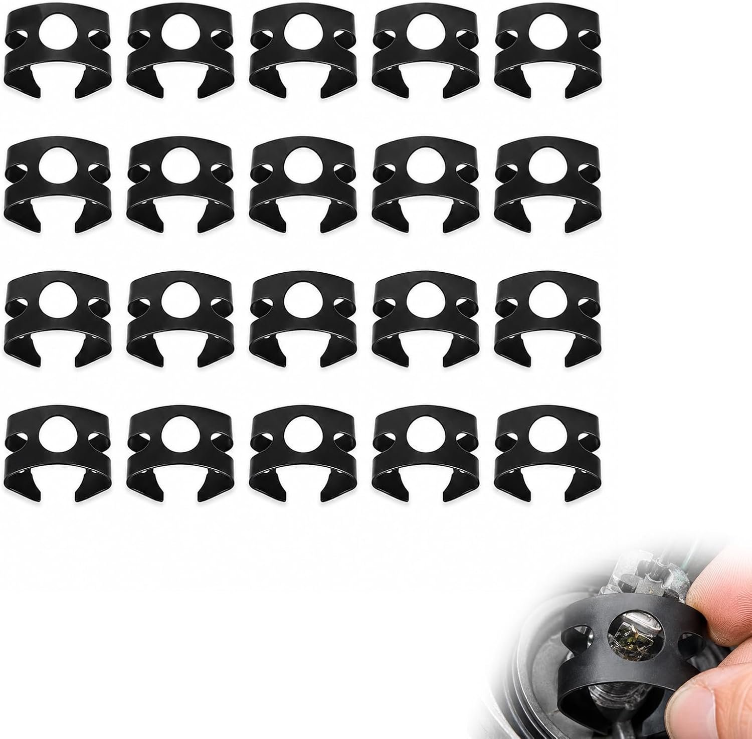 Remslang, houderclip, remleiding, houder, houderveer, metalen klem, set van 20 stuks, compatibel met VW, referentienummer 171611715, voor onderhoud en reparatie