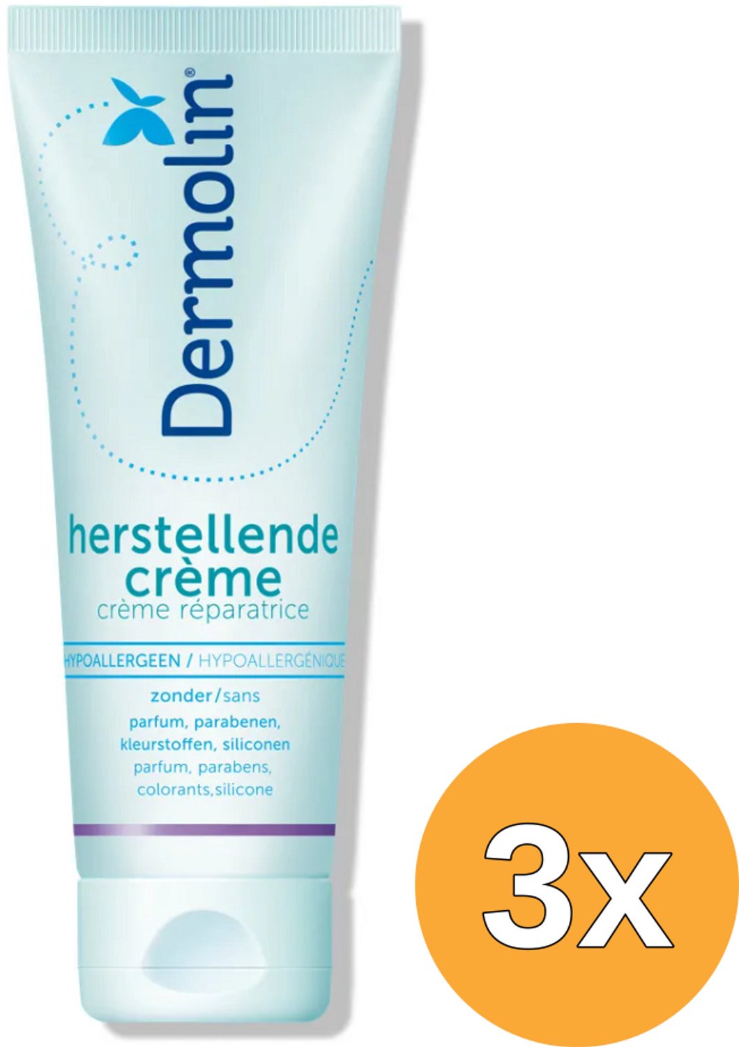 3x Dermolin Herstellende Creme (75 ml)