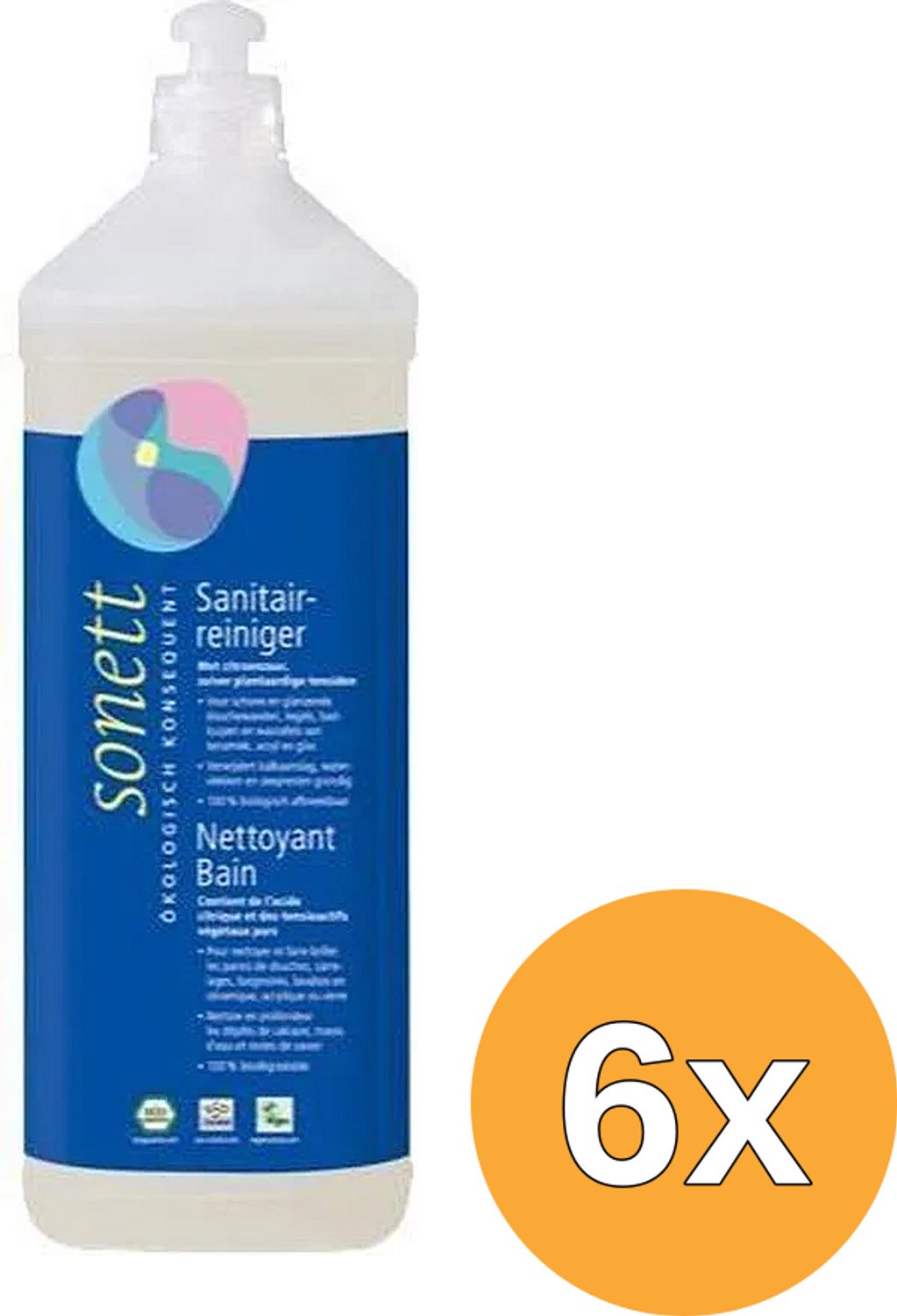 6x Sonett Sanitairreiniger Bio (1000 ml)
