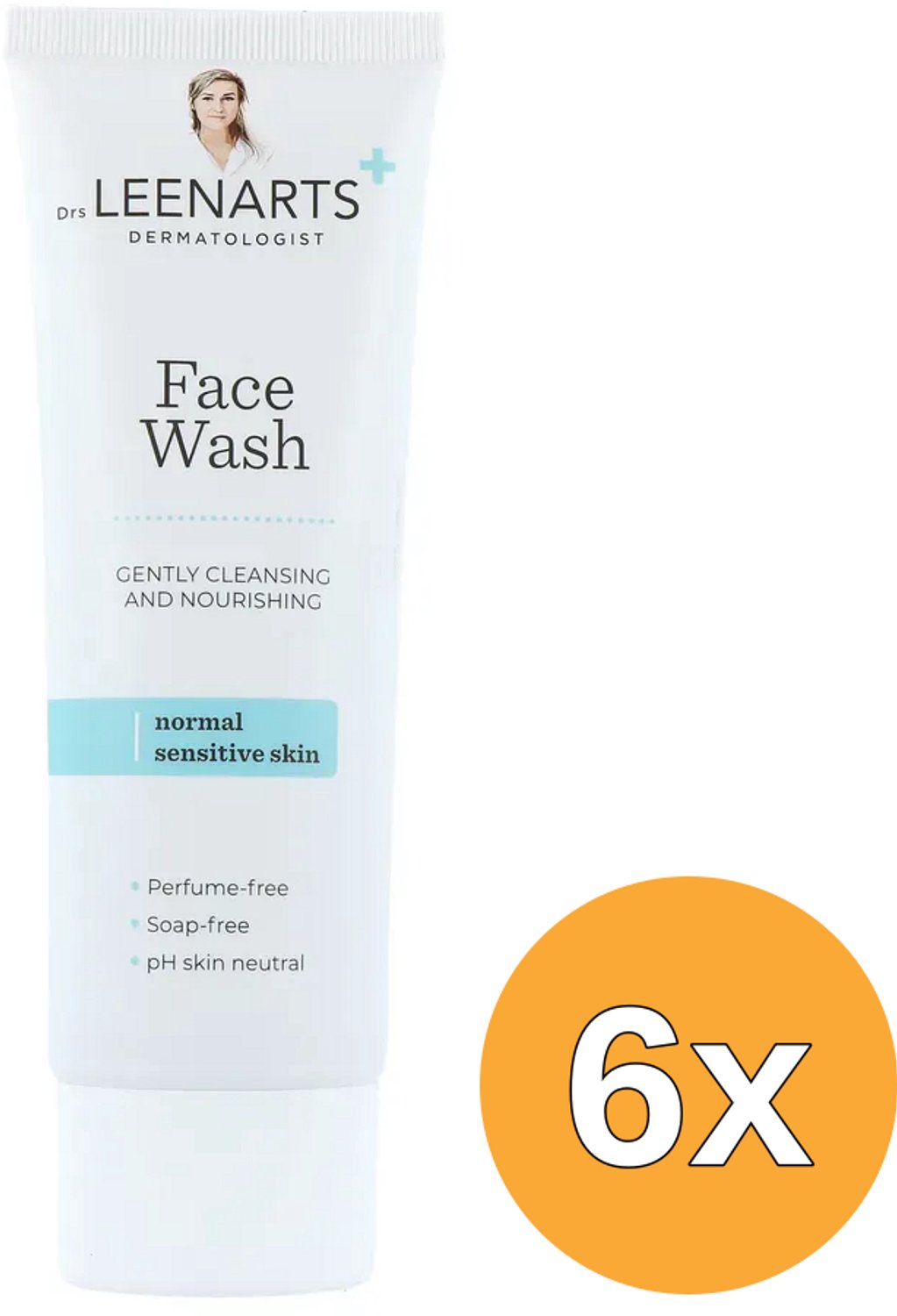 6x Drs Leenarts Facewash Normal Sensitive Skin (100 ml)