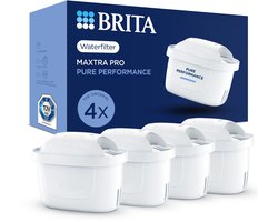 BRITA waterfilterpatroon MAXTRA PRO Pure Performance - 4 stuks - Originele waterfilter voor BRITA waterfilterkannen - filtert onzuiverheden zoals Herbiciden, PFAS, chloor, kalk en metalen