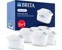 BRITA waterfilterpatroon MAXTRA PRO Pure Performance - 5+1 stuks - Originele waterfilter voor BRITA waterfilterkannen - filtert onzuiverheden zoals Herbiciden, PFAS, chloor, kalk en metalen