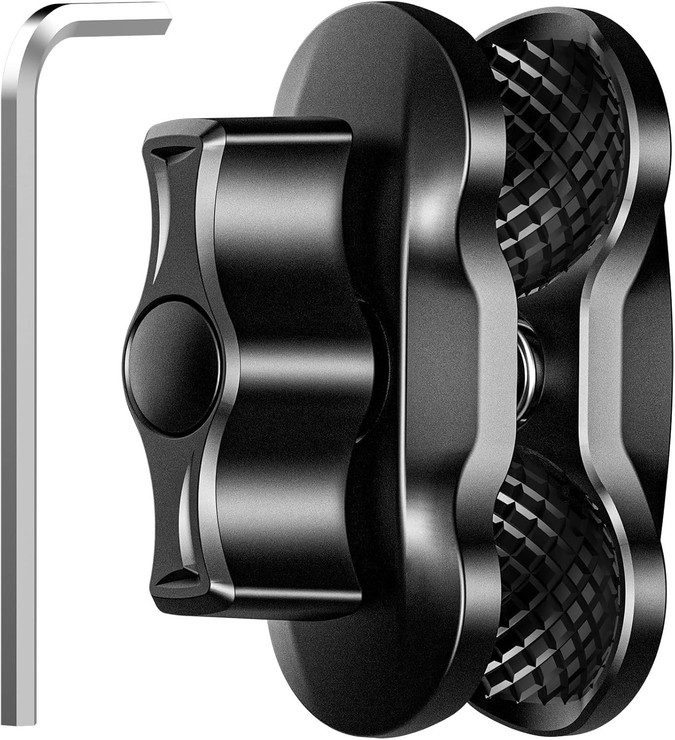Dubbele 2.5 cm Lange Antidiefstal Alarm voor RAM Houders B-Size – Veiligheidsbalgewricht Adapter van Luchtvaartaluminium met Gereedschapsloze Verstelling, Lengte 6.3 cm, Ideaal voor Beveiliging en Stabiliteit