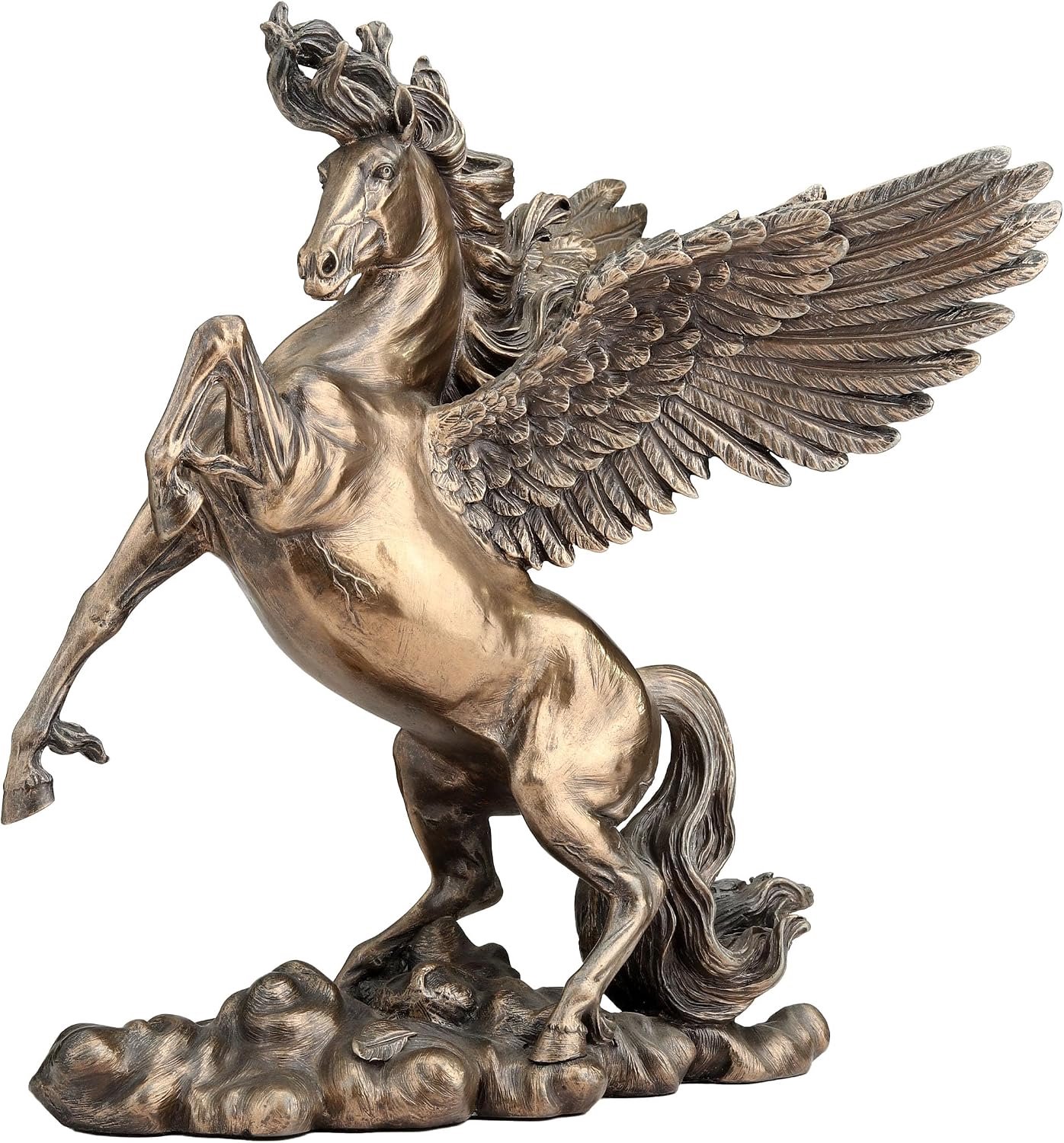 Afwerking gevleugelde paard Pegasus standbeeld geweldig detail
