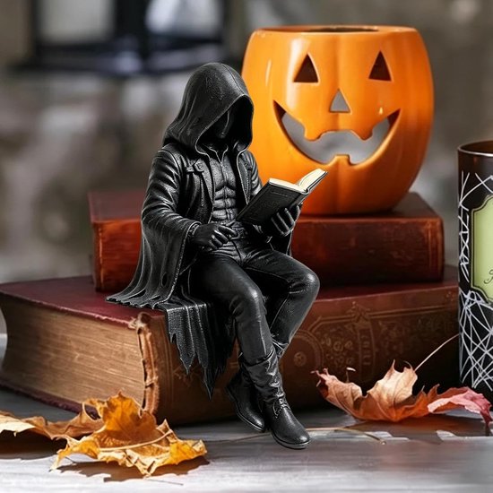 Hars Fantasy Robed Beeldje Goth Desk Decor Spooky — afbeelding 4
