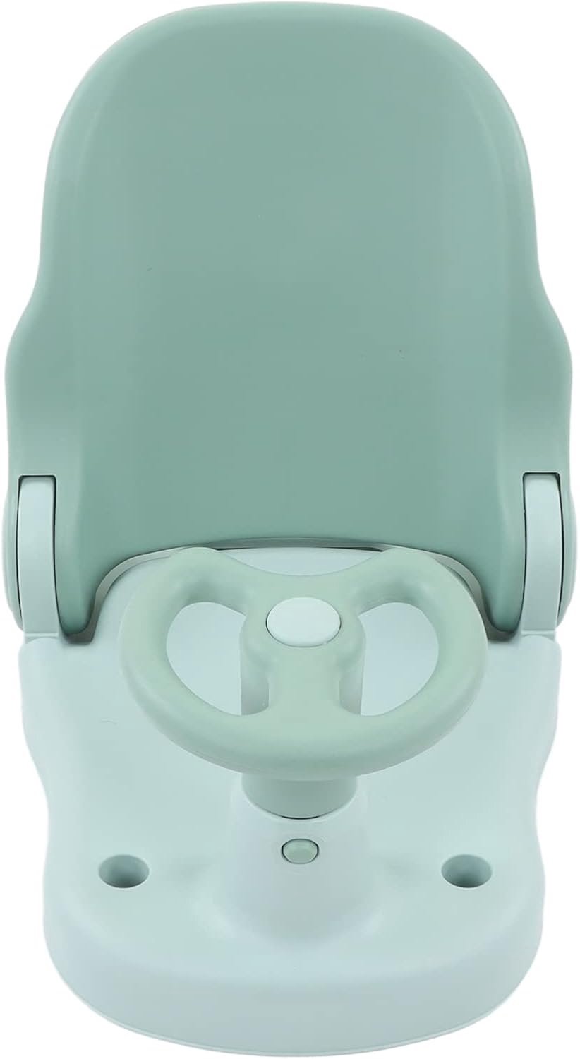 Chrees Badzitje voor baby's, verstelbare veiligheidsdouchestoel met antislip TPE-oppervlak en vliegende armleuning voor baby's en peuters (groen)