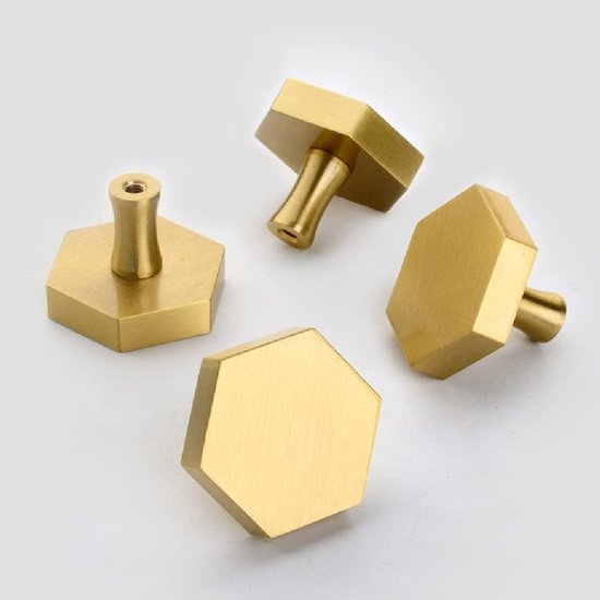 2 stuks lade handvat messing handvat ladekast kastdeur puur koperen handvat meubelaccessoire (goud 32 mm) — afbeelding 2