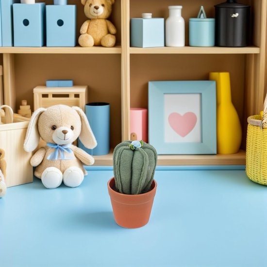 2 Stuks Cactus Naaldkussen met Plastic Bloempot Realistisch Groen Pincushion voor Quilten Borduren Compact Lichtgewicht Naaigerei Organizer voor DIY Handwerk — afbeelding 3