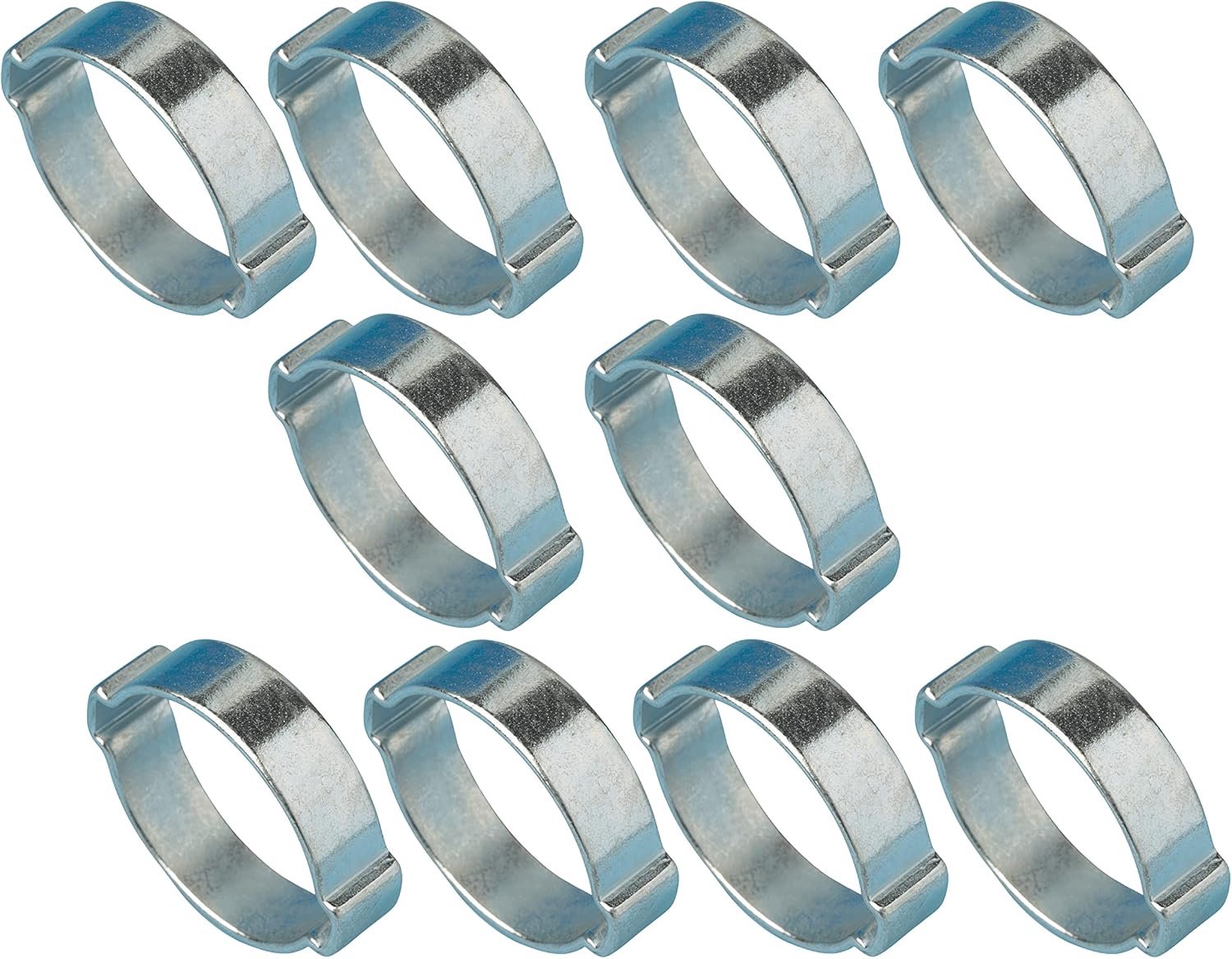 Slangklemmen met dubbele neus, verpakking van 10 stuks, 17-20 mm