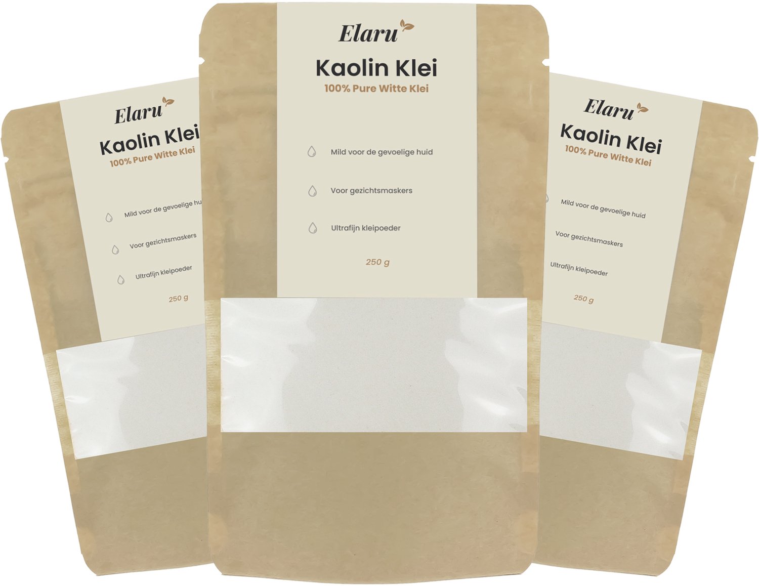 Kaolin Klei Poeder - 4 x 250g - 100% Pure Witte Klei - Voor Gezichtsmaskers en Huidverzorging