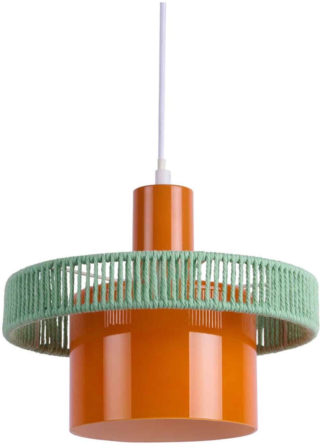 Leitmotiv Hanglamp Firenze Wide - Oranje - 25x25x19.5cm - Scandinavisch - Hanglampen Eetkamer, Slaapkamer, Woonkamer