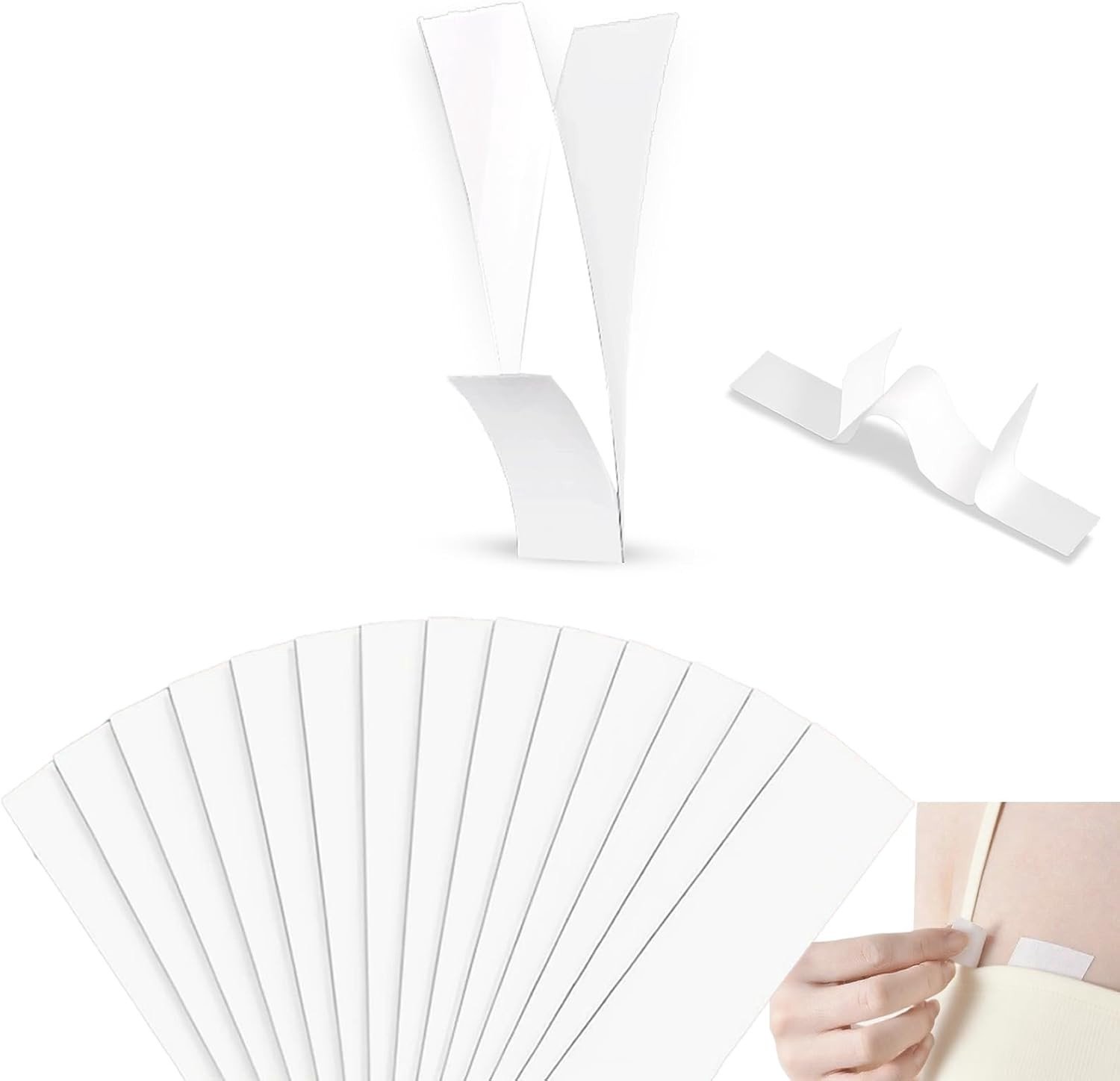 Dubbelzijdige Lichaamsband voor Kleding - 180 Stuks Transparante Plakband voor Alle Stoffen en Gevoelige Huid, Ideaal voor Mode en Beha's