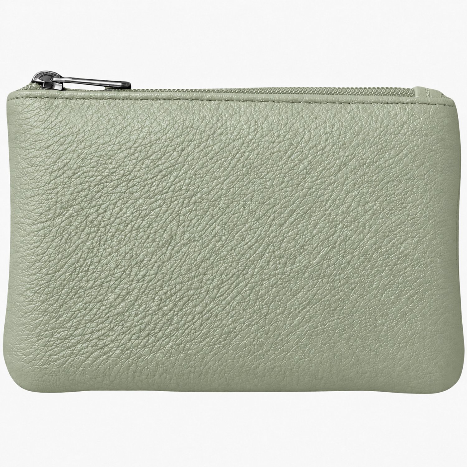 Techidna - Kleine Portemonnee met Rits - 8x12 cm - Dames & Heren - Groen - Vegan Leer - Compact design sleuteltasje