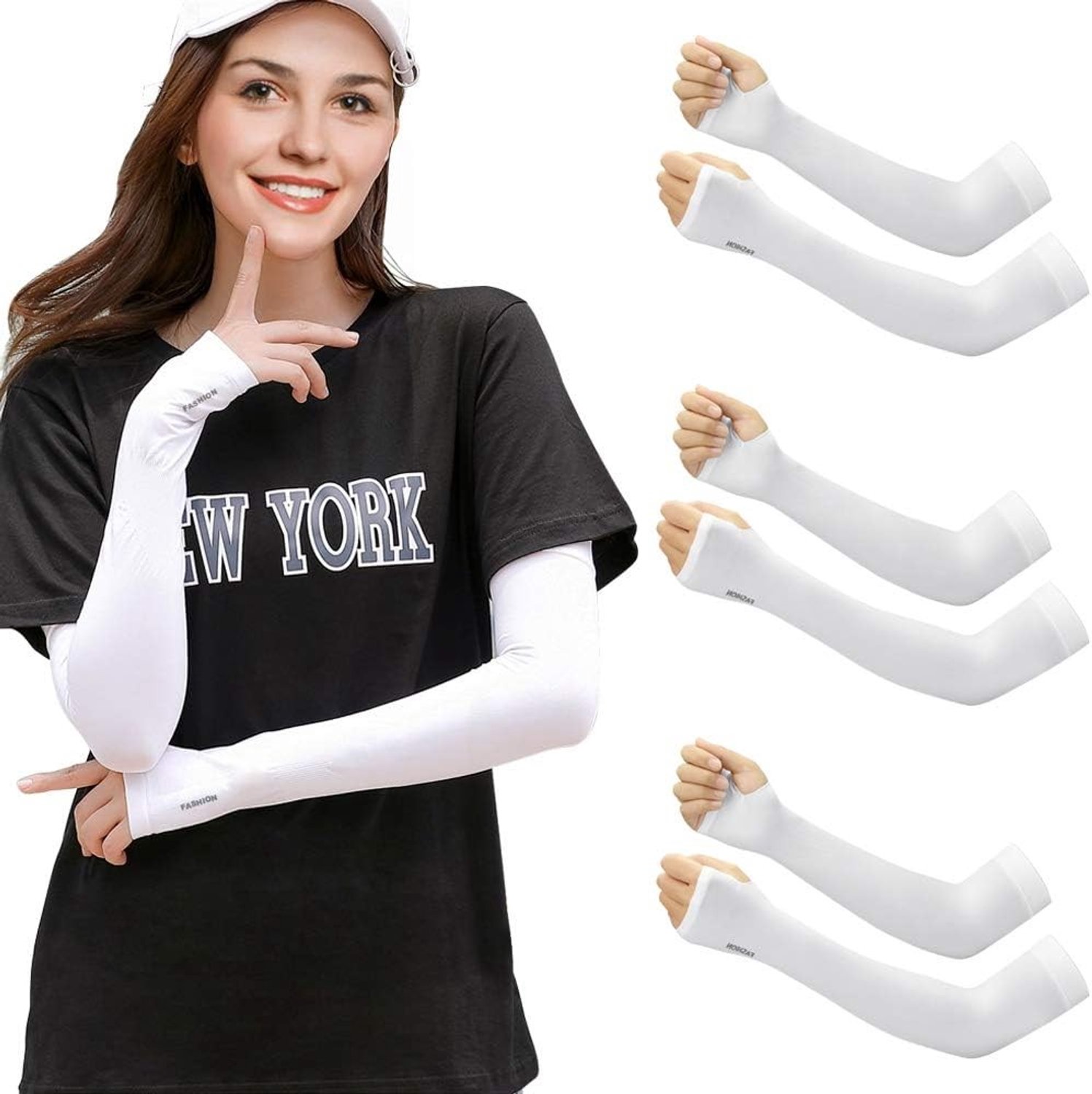 Armwarmers - Wit - Zomer - Zonwering voor Comfort en Bescherming