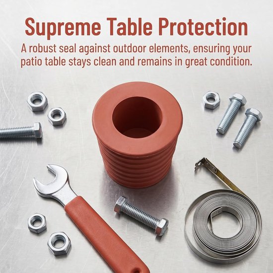 2 stuks parasol tafel inzetstukken, afdichtring voor parasolgat op terrastafel, siliconen stabilisator kegelwig voor zwembadgaten van 2-2,5 inch of 1,5 inch adapter — afbeelding 2