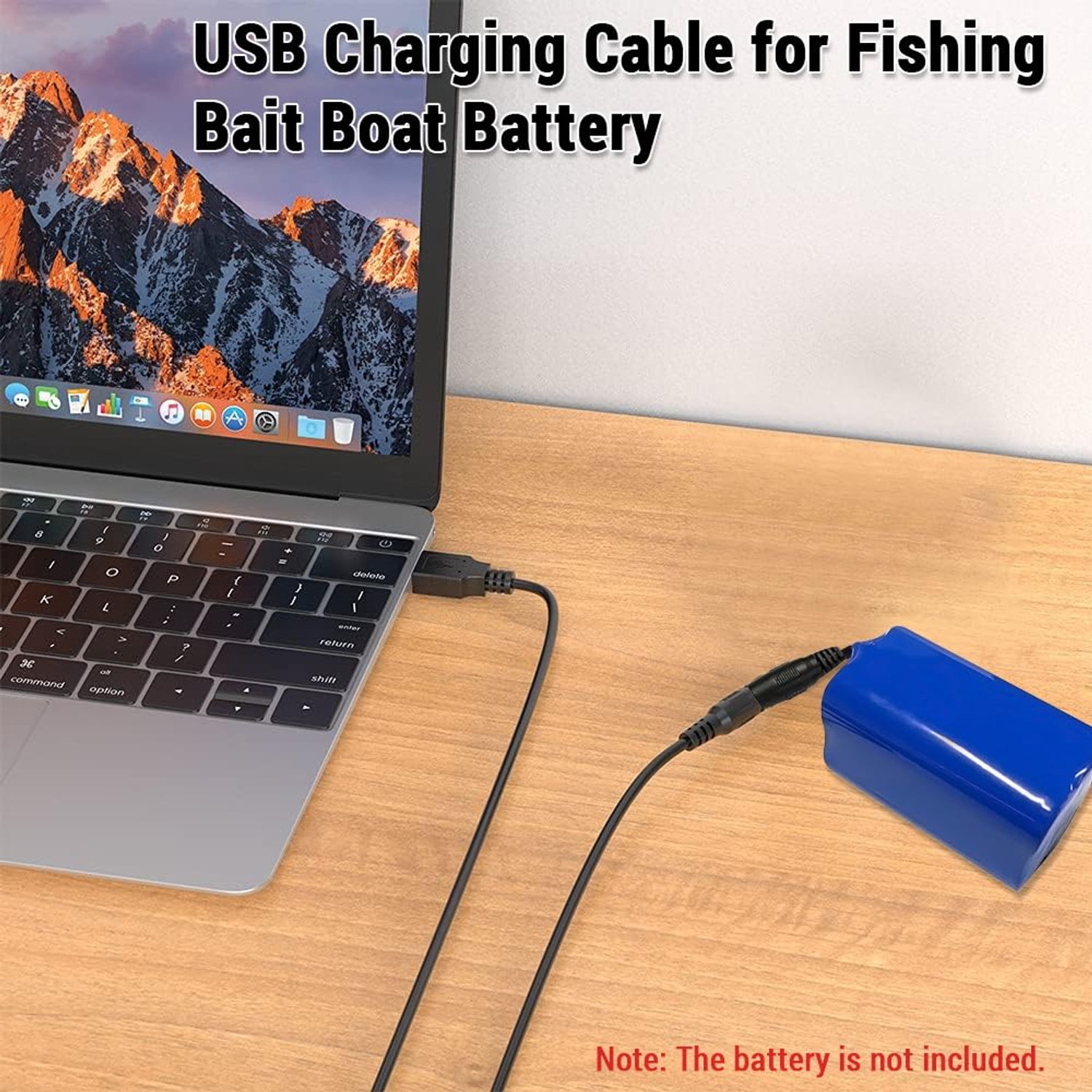 USB Oplaadkabel 100cm voor Aasboot