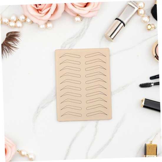 8stuks Realistische Oefenhuid Voor Tattoo Professionele Kunstmatige Huid Voor Eyebrow Tattoo Training Geen Inkt Vereist Voor Skill Verbetering Mobiele Oefening — afbeelding 5