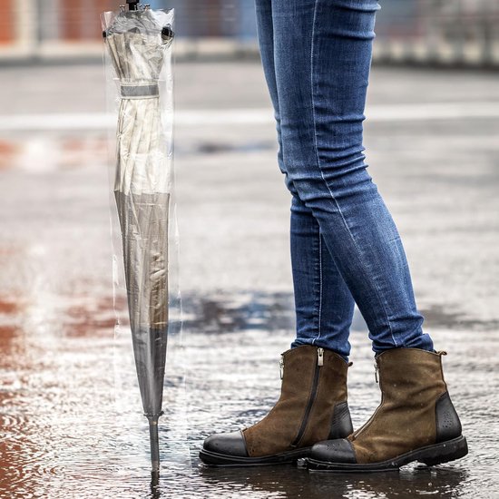 100 Stuks Paraplubeschermers Lange Steel Plastic Folie Stofdicht Bescherming voor Automatische 's Geschikt voor Opslag Reizen — afbeelding 4