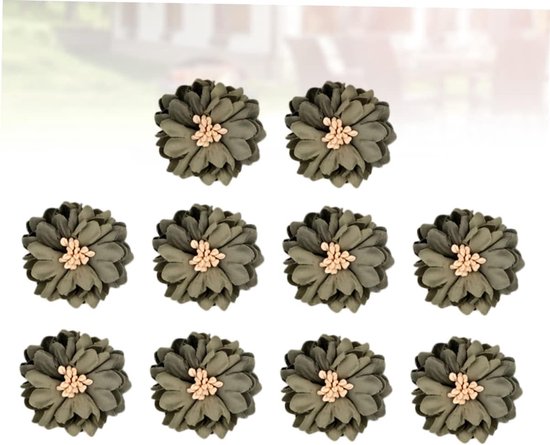 20 Stuks Olijfgroene Gesimuleerde Chrysanthemum Applicatie Patches voor Kleding Creatieve Diy Naaibenodigdheden Veelzijdige Decoratie voor Kleding Tassen Accessoires — afbeelding 5