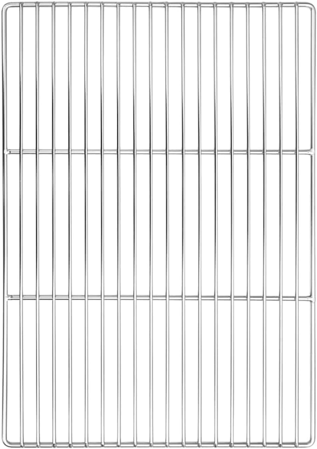 Grillrooster, 50 x 35 cm, roestvrij staal, rechthoekig, voor houtskoolbarbecue, gasbarbecue, reserverooster, grillaccessoires voor tuin en terras