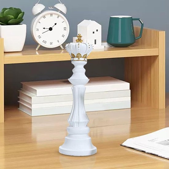 Hars Schaakstuk Decor - Schaakstandbeeld Schaakdecor, Bureaudecoratie Collectible Figurines | Creatieve en mooie Sculptuur Schaakstuk Sculptuur Hars Craft voor Slaapkamer Woonkamer Desktop — afbeelding 2