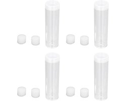 Atyhao Eenvoudig laden Heldere ronde muntbuizen 10 stks Plastic spons gevoerde muntbuizen voor 25 mm / 0,98