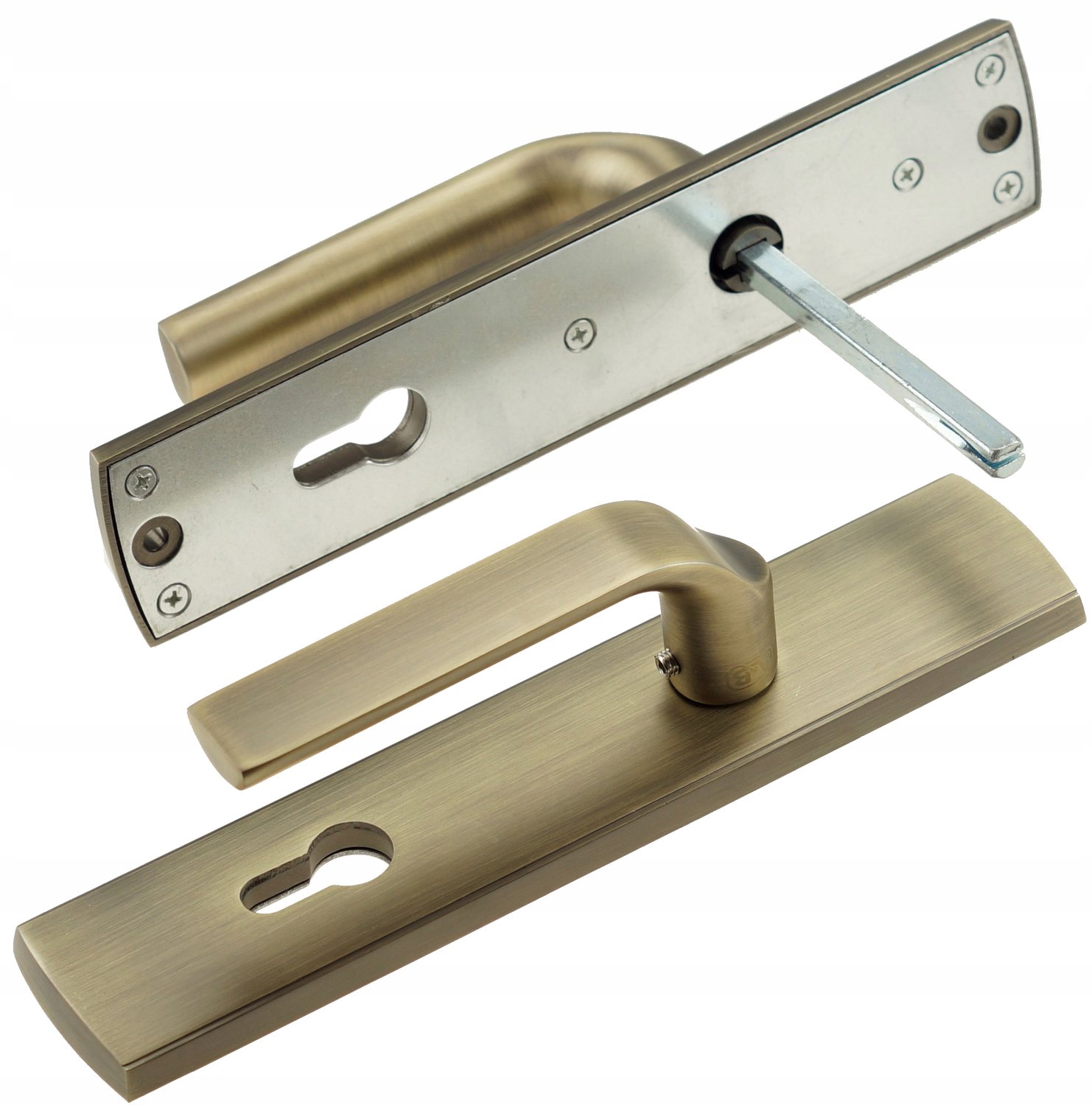 Lambda Buitendeur Klink 90mm - Patina