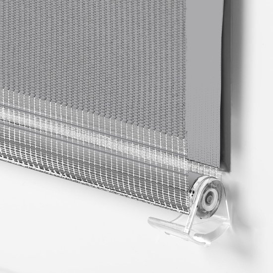 Sonello Duo Rolgordijn Zonder Boren 80x130cm Klemmfix Grijs voor Ramen — afbeelding 3