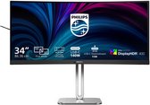 Philips 34B2U5900C - 34 inch Ultrawide 5K2K Business Monitor - USB-C 140W - RJ45 - Dual Mode - 120Hz tot 240hz - 5 jaar garantie