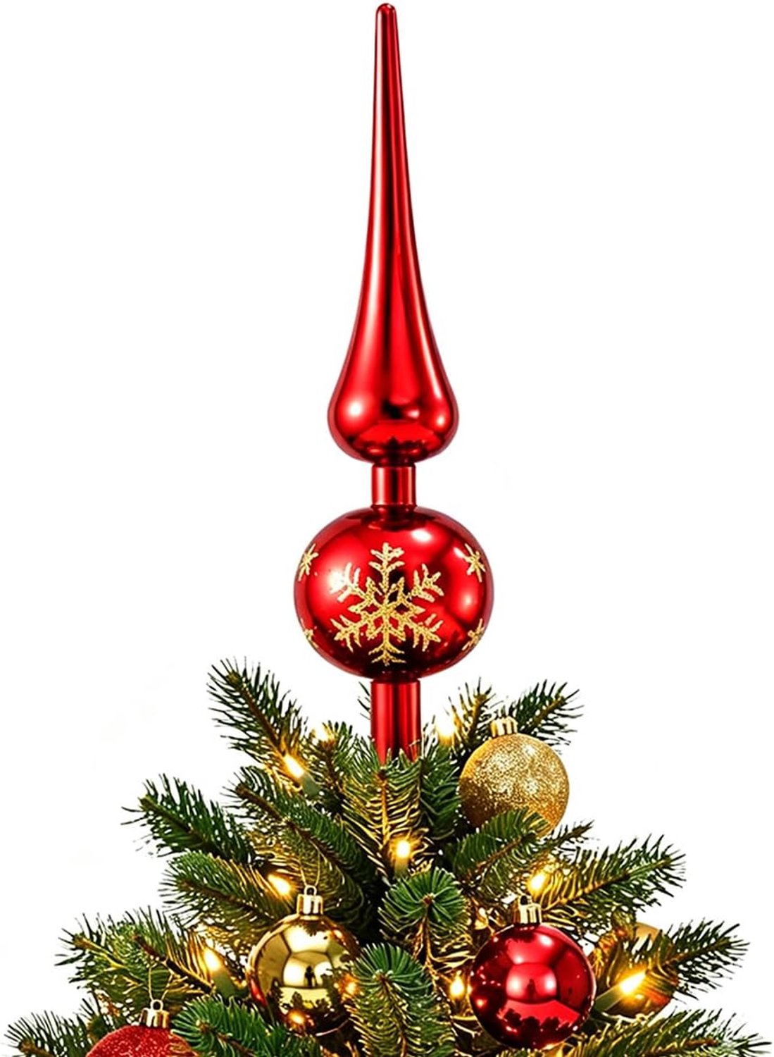 Kerstboompiek, kerstboomversiering, rood