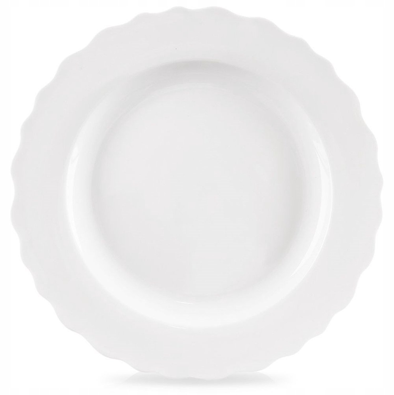 Platte Porseleinen Dinerbord Wit Klassiek 24,5 cm