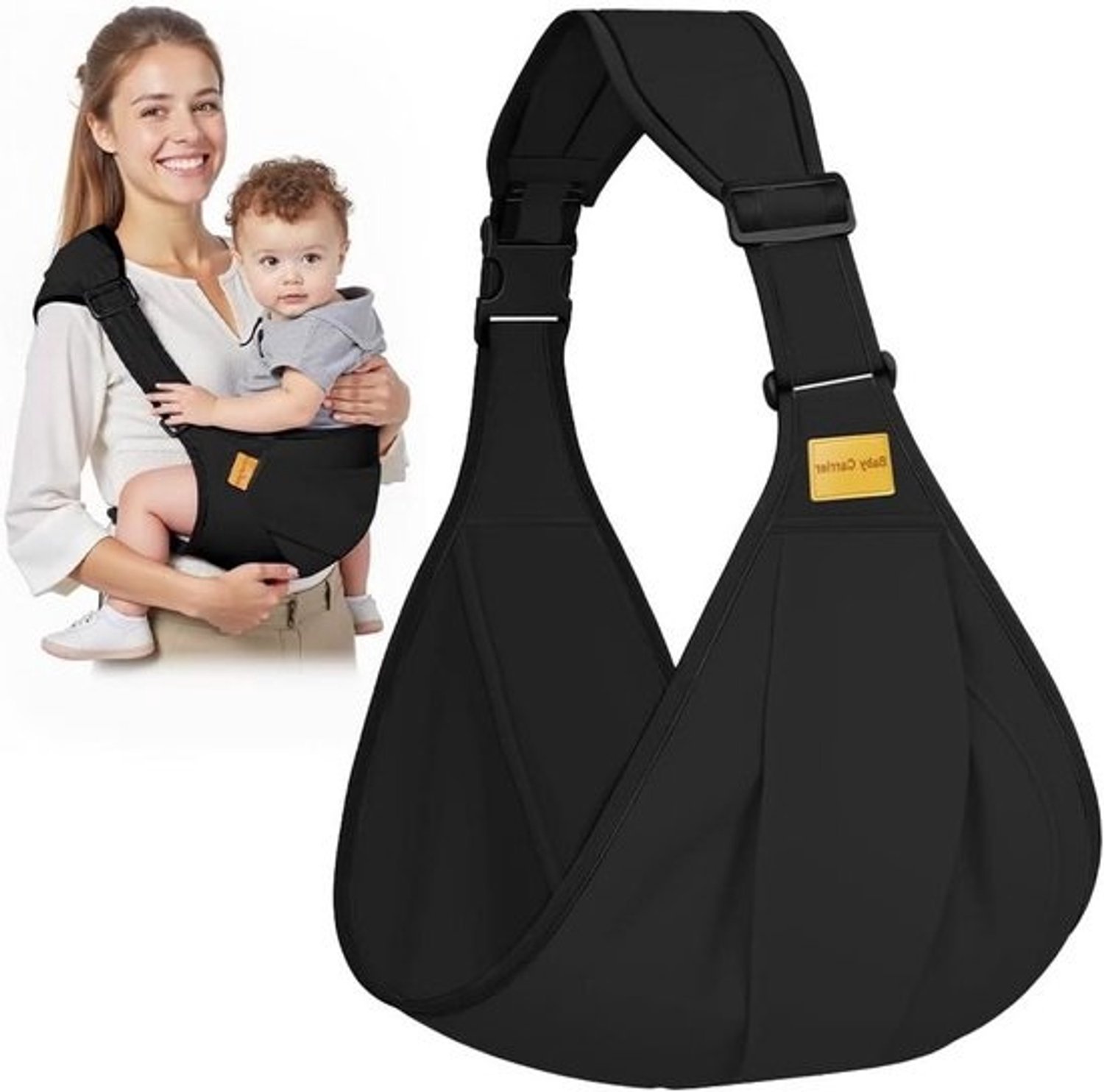 Baby-draagzak - Peuterdrager - voor het vervoeren van baby's - Ergonomisch ontwerp - Tot 25 kg - Zwart