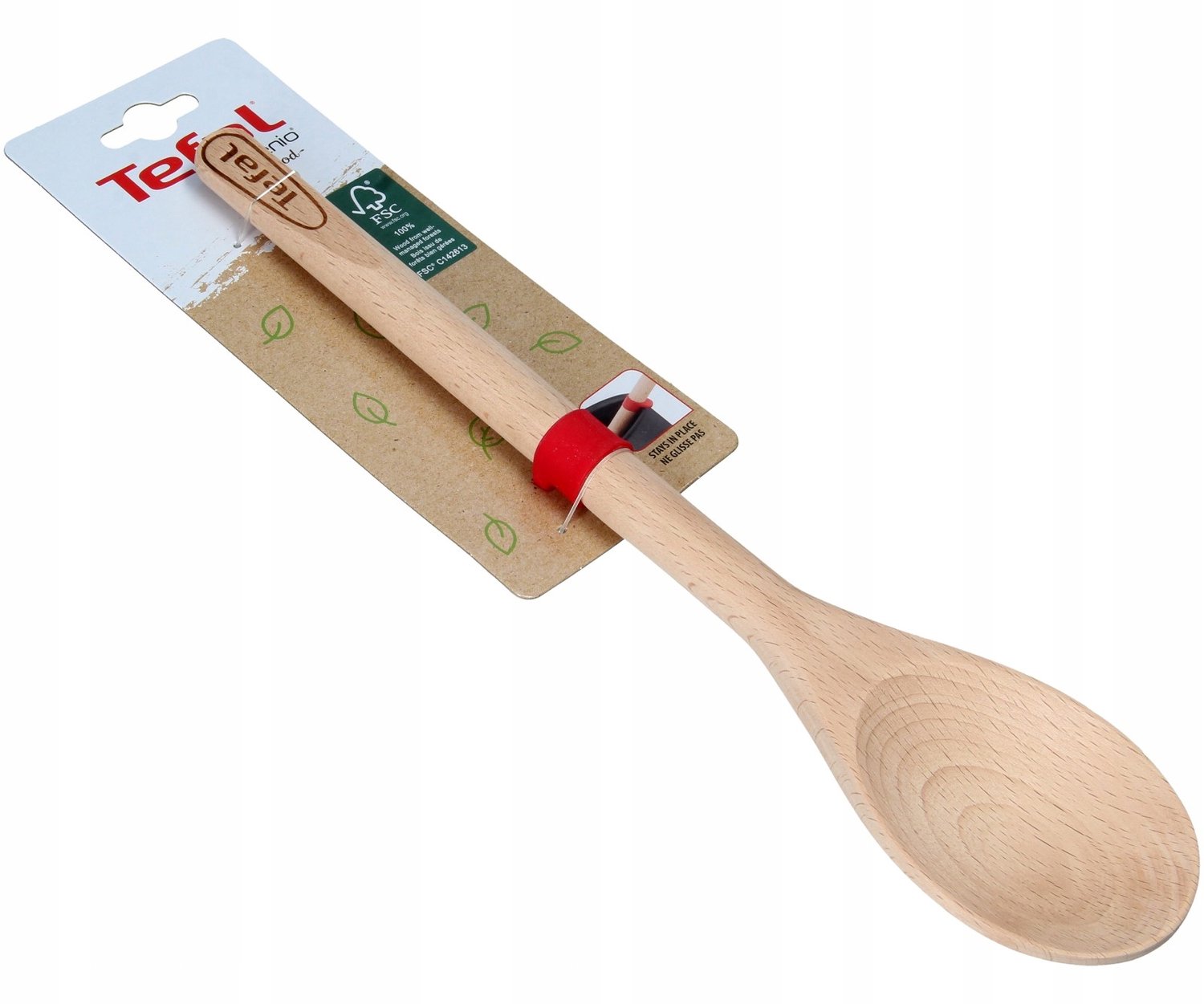 Tefal Ingenio Houten Keukenlepel 32.5cm - Duurzaam en Veilig Koken