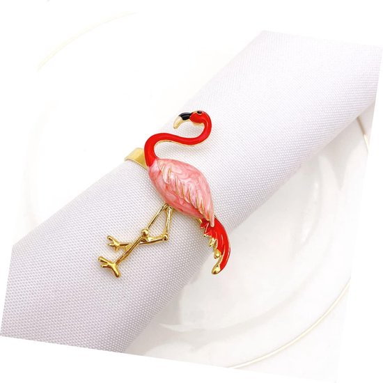 2stuks Flamingo Servet Ringen Elegante Servet Clips Voor Feesten Unieke Flamingo Ontwerpen Decoratieve Houders Voor Tafel Voor Bruiloften Verjaardagen — afbeelding 3