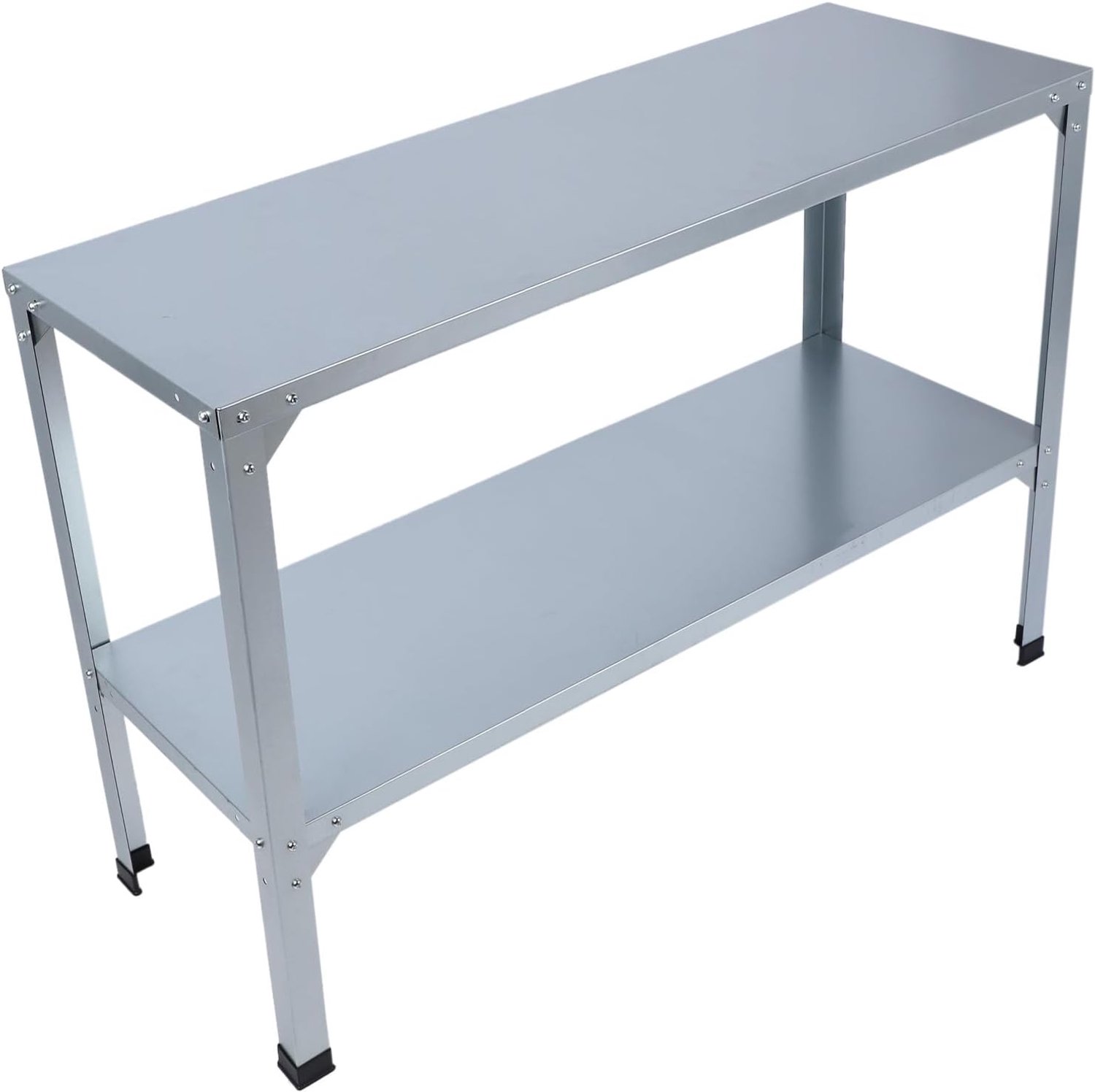 Srliya Metalen Oppotbank Duurzaam Werkstation met Verstelbare Plank voor Buiten Tuinieren, Stevige Gegalvaniseerde Ijzeren Tafel voor Terras, 45,3x15,7x31,5in