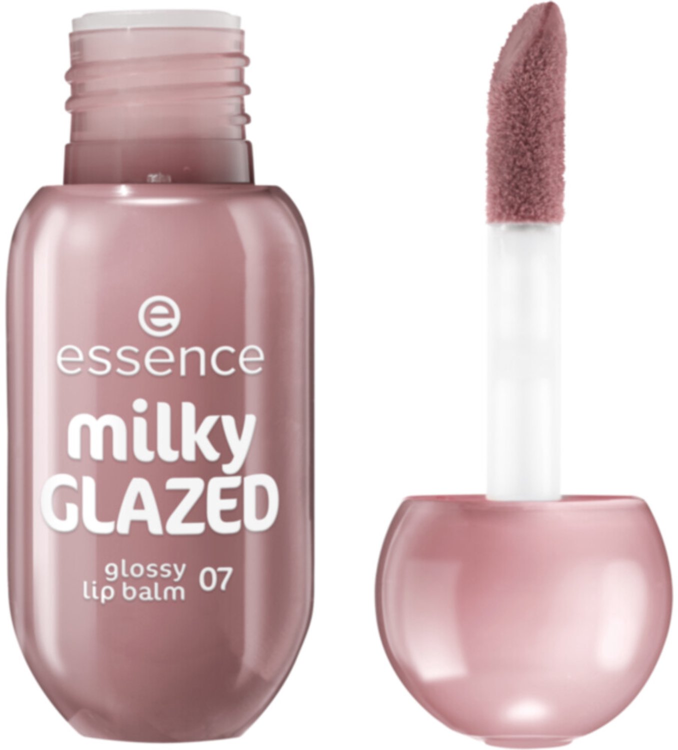 essence milky GLAZED glossy lip balm 07