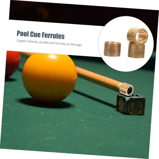 Poolkeu Koperen Nippel Biljart Zwembad Stok Adereindhulzen Zwembad Tip Hoepels Pooltafel Tips Voor Poolkeuen Snooker Pool Onderdelen Snooker-keu Uitrusting Hanger Golden — afbeelding 3