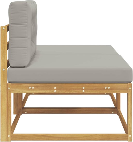 2 stuks outdoor voetkrukken van massief acaciahout met modern lattendesign, weerbestendig voor tuin en terras, veelzijdig inzetbaar als voetensteun — afbeelding 3